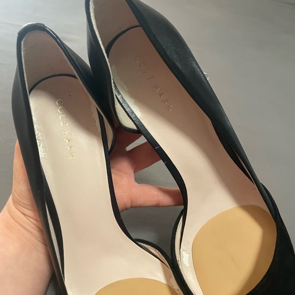 Cole Haan 👠 Stilletto Black Suede and Leather Heels Pump, Size 7.5 (EUC) - Picture 6 of 7